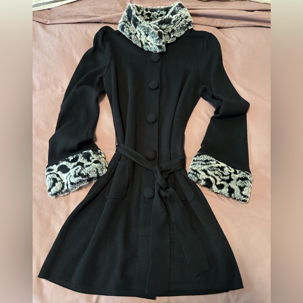 COPY - INC International Concepts Faux Fur Accent Cardigan